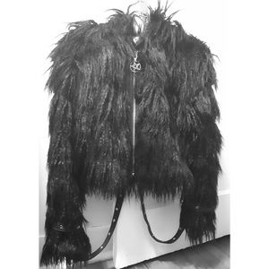 Killstar Glampire Black Absinthe Fur Jacket